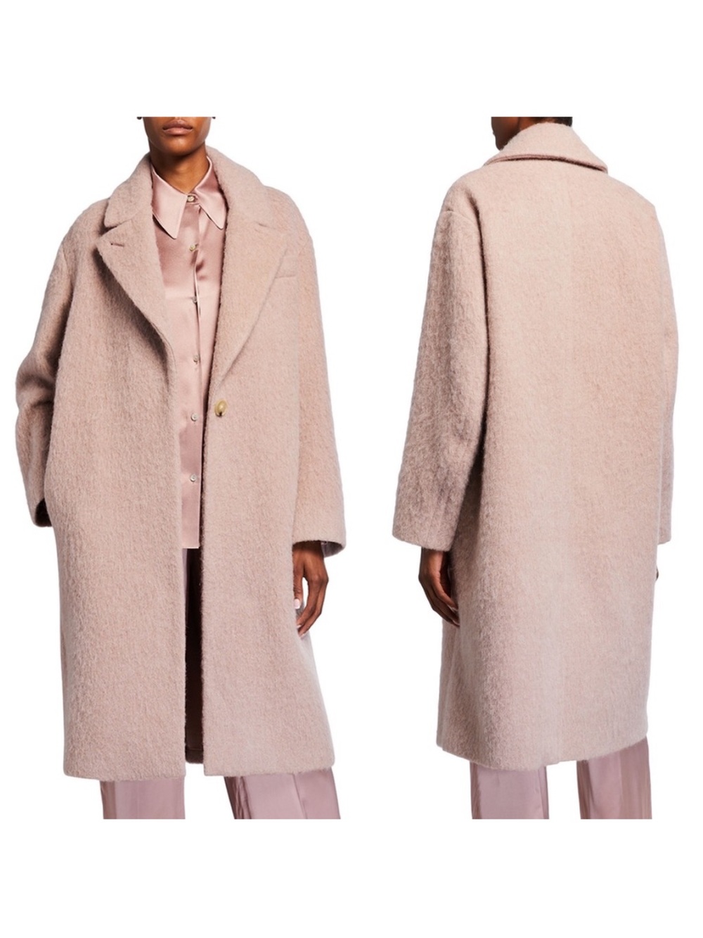 Vince Wool Alpaca Texture Long Coat M